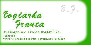 boglarka franta business card